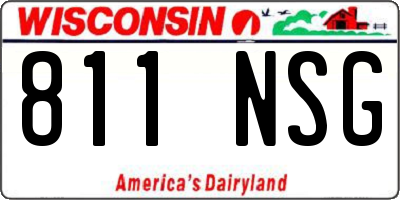 WI license plate 811NSG