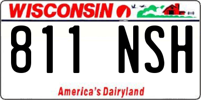 WI license plate 811NSH