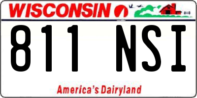WI license plate 811NSI