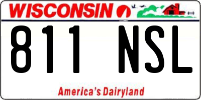 WI license plate 811NSL