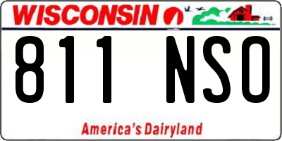 WI license plate 811NSO