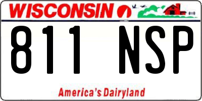 WI license plate 811NSP