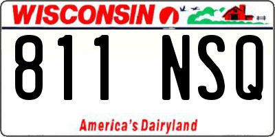 WI license plate 811NSQ