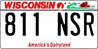 WI license plate 811NSR