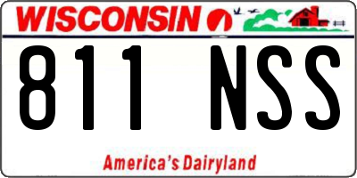 WI license plate 811NSS