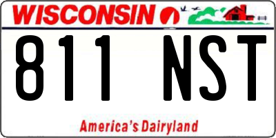 WI license plate 811NST