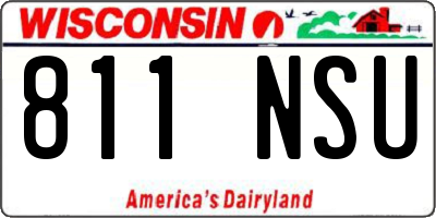 WI license plate 811NSU