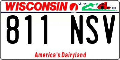 WI license plate 811NSV