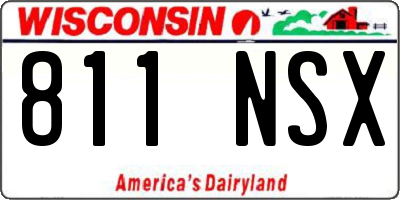 WI license plate 811NSX