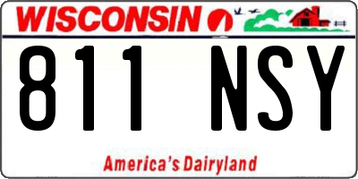 WI license plate 811NSY