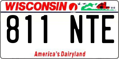 WI license plate 811NTE