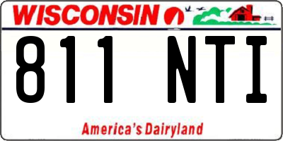 WI license plate 811NTI