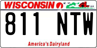 WI license plate 811NTW