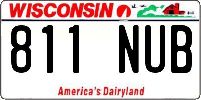 WI license plate 811NUB