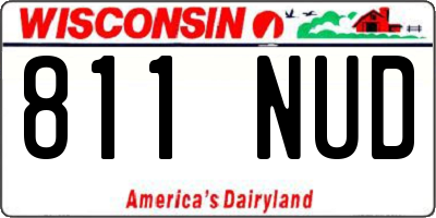 WI license plate 811NUD