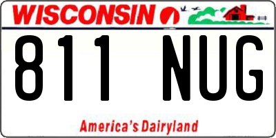 WI license plate 811NUG