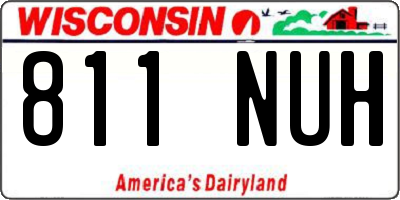 WI license plate 811NUH