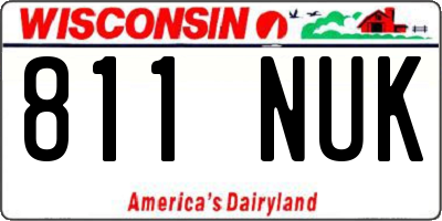 WI license plate 811NUK