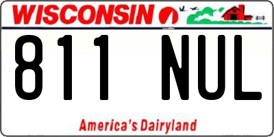 WI license plate 811NUL
