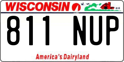 WI license plate 811NUP