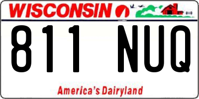 WI license plate 811NUQ