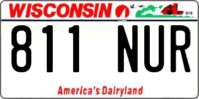 WI license plate 811NUR