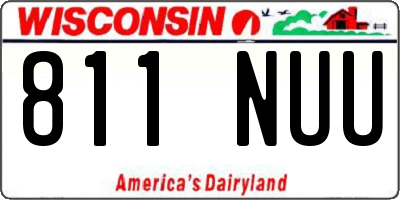 WI license plate 811NUU