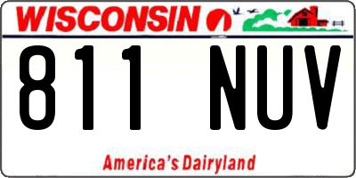WI license plate 811NUV