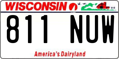 WI license plate 811NUW