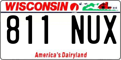 WI license plate 811NUX