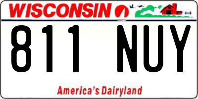 WI license plate 811NUY