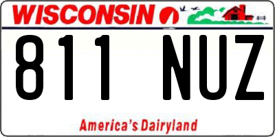WI license plate 811NUZ
