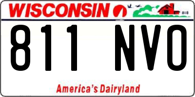 WI license plate 811NVO
