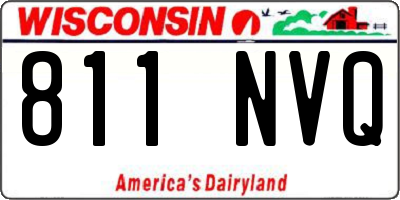 WI license plate 811NVQ