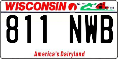 WI license plate 811NWB