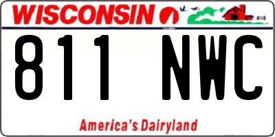 WI license plate 811NWC