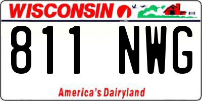 WI license plate 811NWG