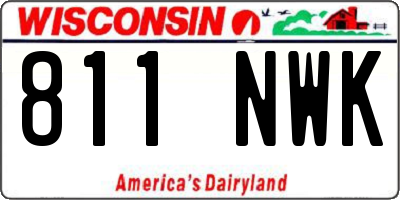 WI license plate 811NWK