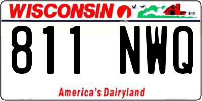 WI license plate 811NWQ