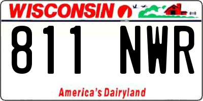 WI license plate 811NWR