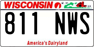 WI license plate 811NWS