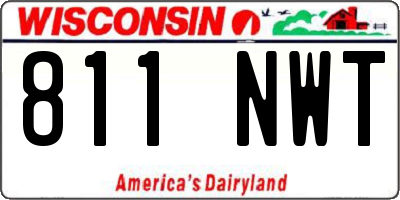 WI license plate 811NWT