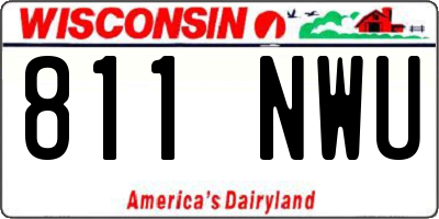 WI license plate 811NWU