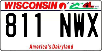 WI license plate 811NWX