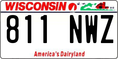 WI license plate 811NWZ