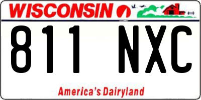 WI license plate 811NXC