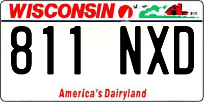 WI license plate 811NXD