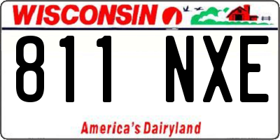 WI license plate 811NXE
