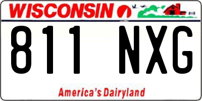 WI license plate 811NXG