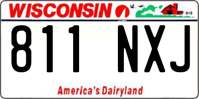 WI license plate 811NXJ
